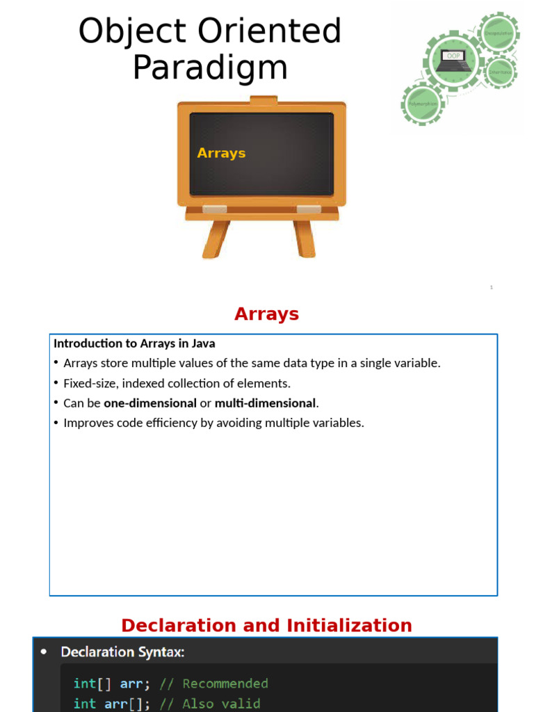 9f Arrays in Java (1) | PDF | Computer Science | Computer Programming