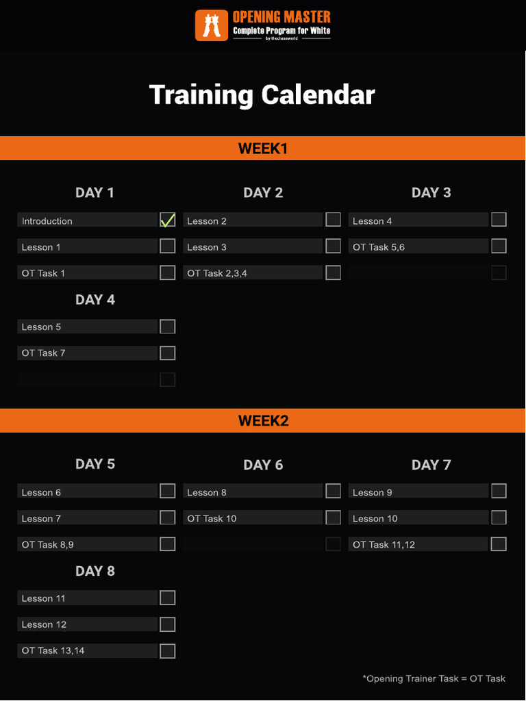 Training Calendar | PDF