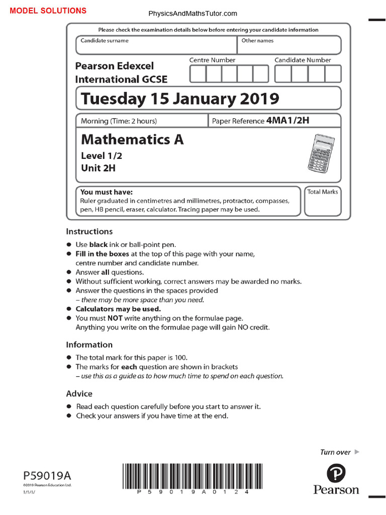 International GCSE Maths Formulae Sheet | PDF | Area | Mathematics
