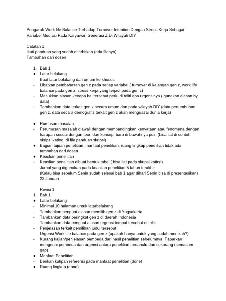 Pengaruh Work Life Balance Terhadap Turnover Intention Dengan Stress ...