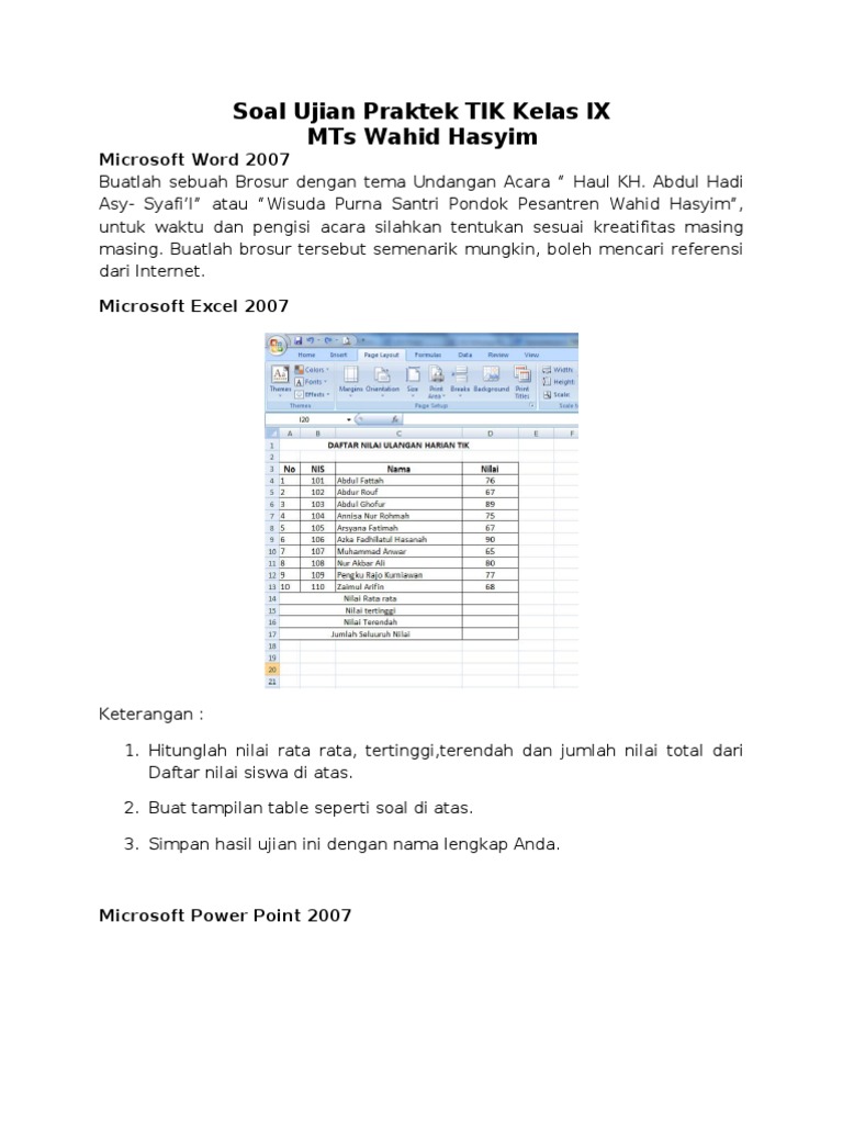 Ujian Praktek Tik Kelas 9 Ilmusosial Id