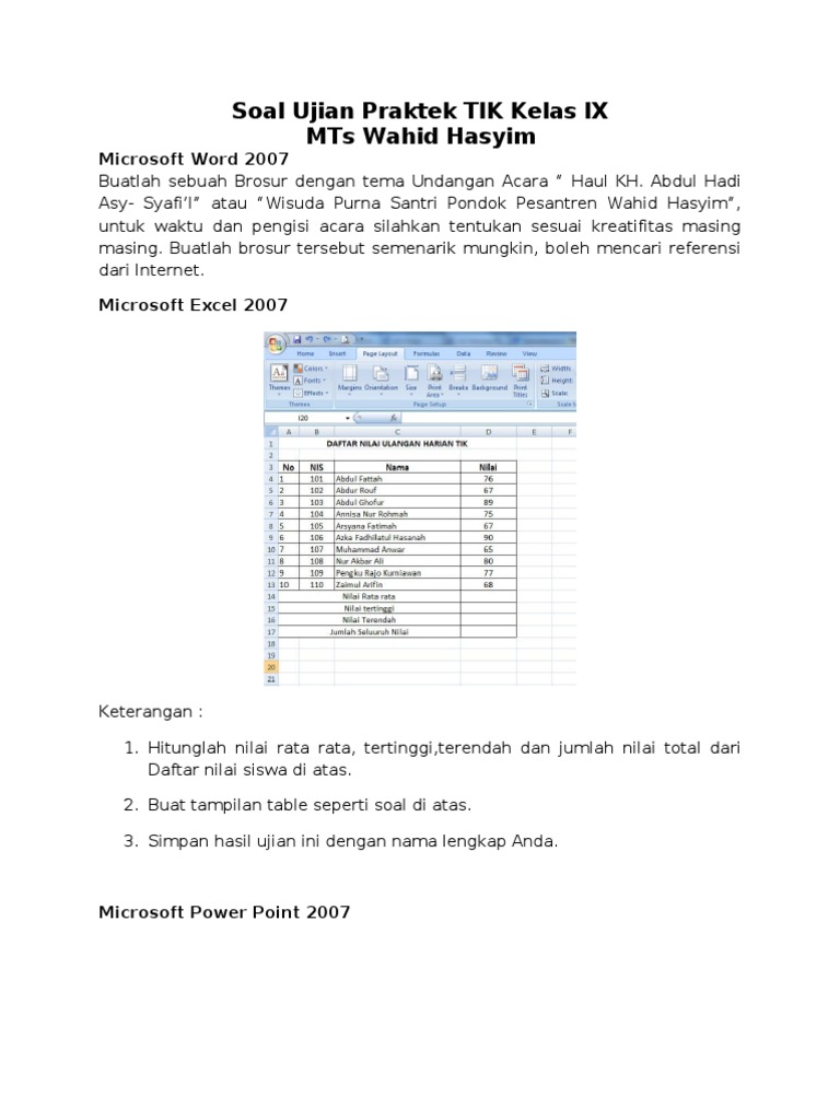 19+ Contoh kisi kisi soal ujian praktek tik smp kelas 9 ideas in 2021 