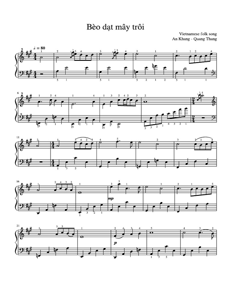 Sheet Beo Dat May Troi | PDF