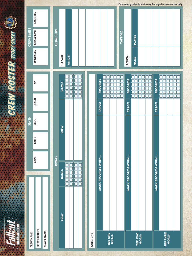 Crew Goals and Progress Tracker | PDF