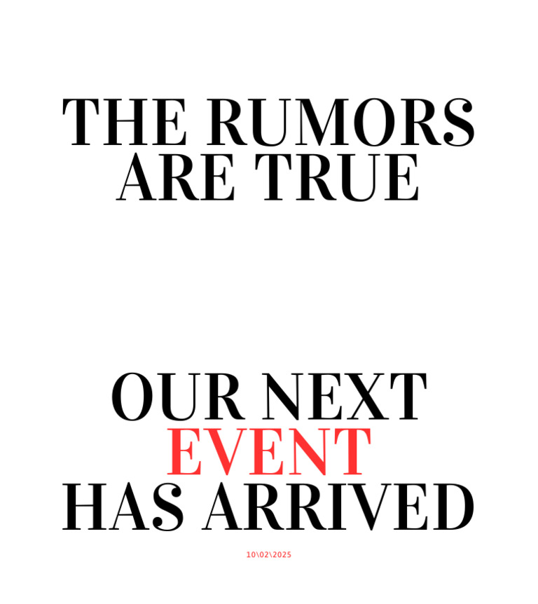 The Rumors Are True PDF