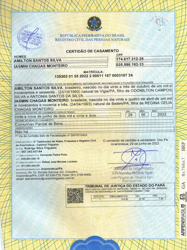 Certidao de Casamento | PDF