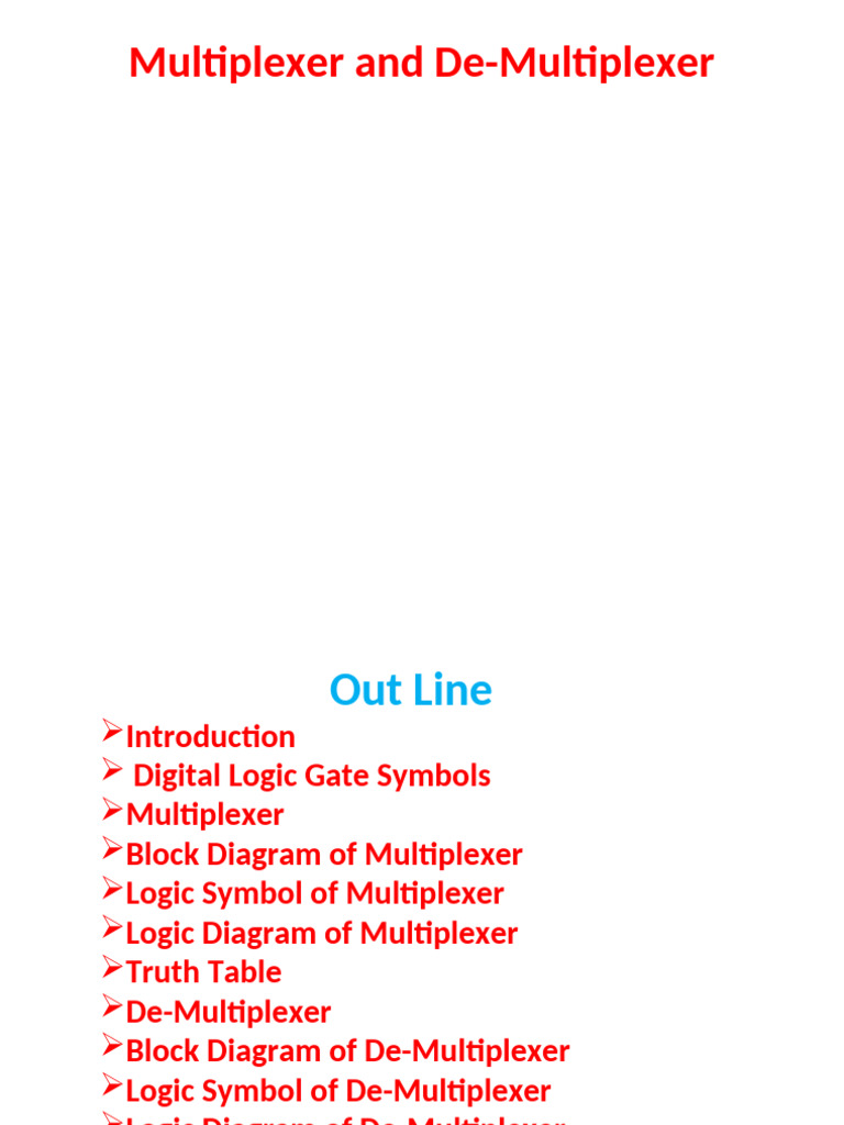 Multiplexer and Demultiplexer Overview | PDF | Information And ...