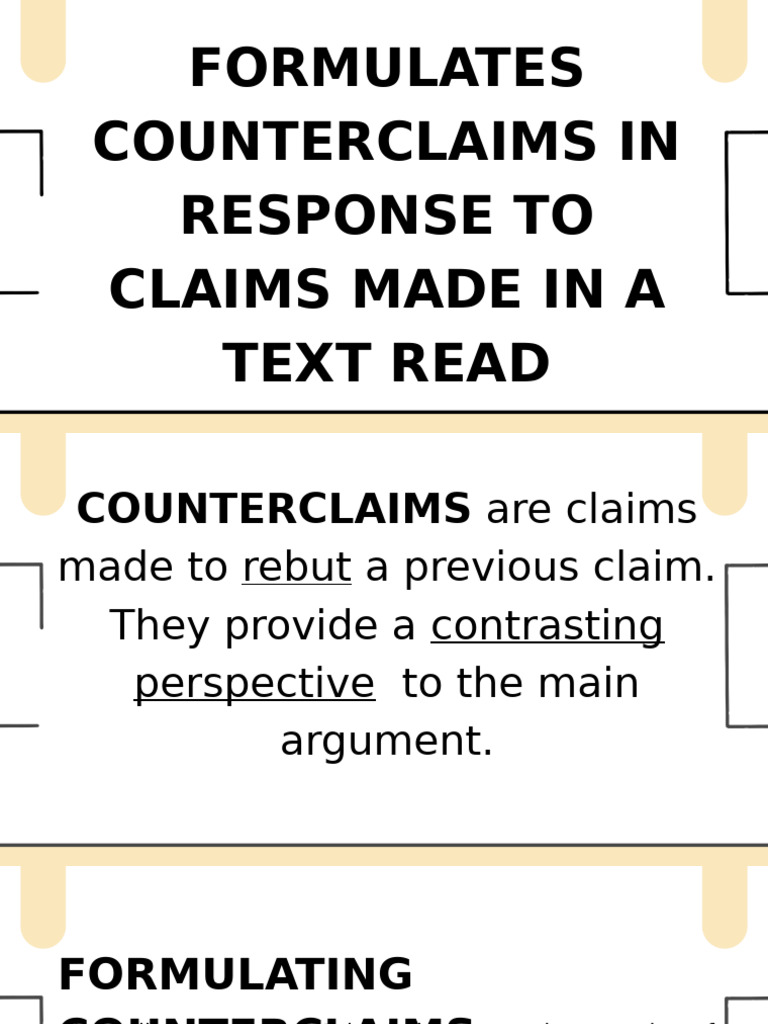 How to Formulate Effective Counterclaims | PDF | Allergy