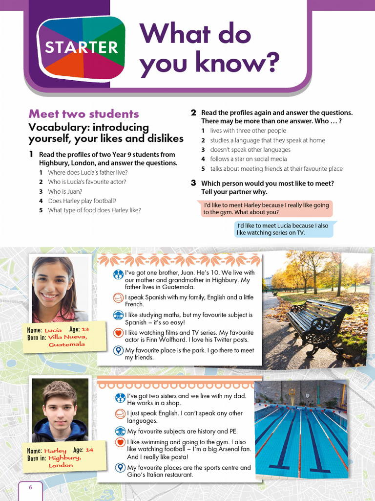 Student Profiles: Languages and Interests | PDF | English Language ...