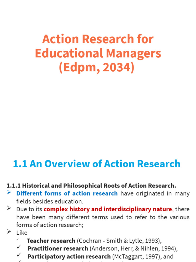 Action Research in Education Management | PDF | Quantitative Research ...