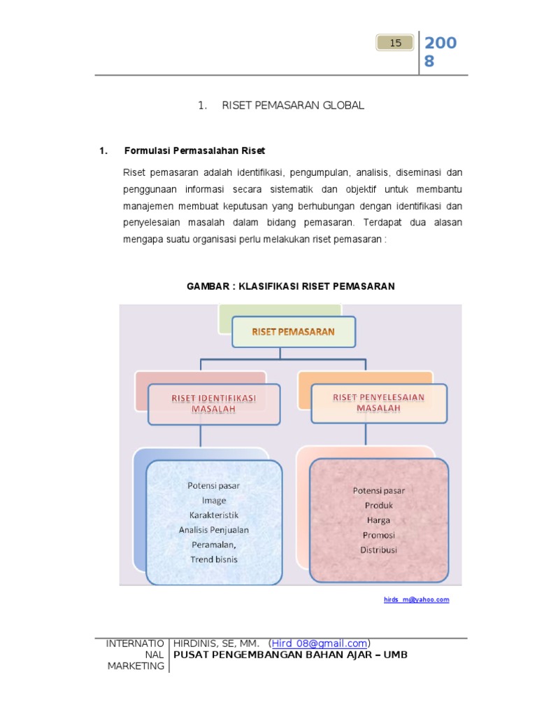 17++ Makalah Riset Pemasaran Global