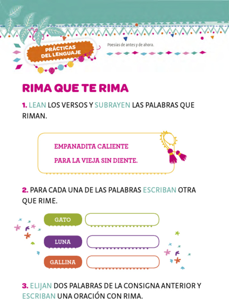Rimas y Versos Creativos | PDF