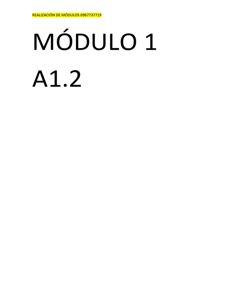 A1.2 MÓDULO 1 Estudio | PDF