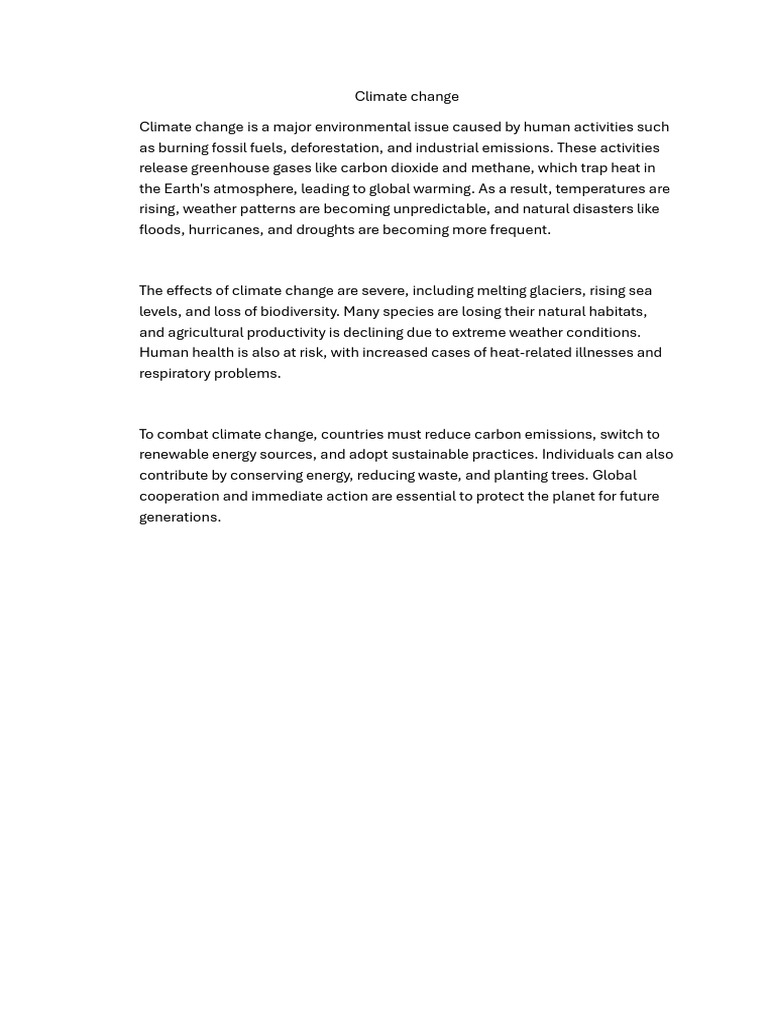 Climate Change | PDF