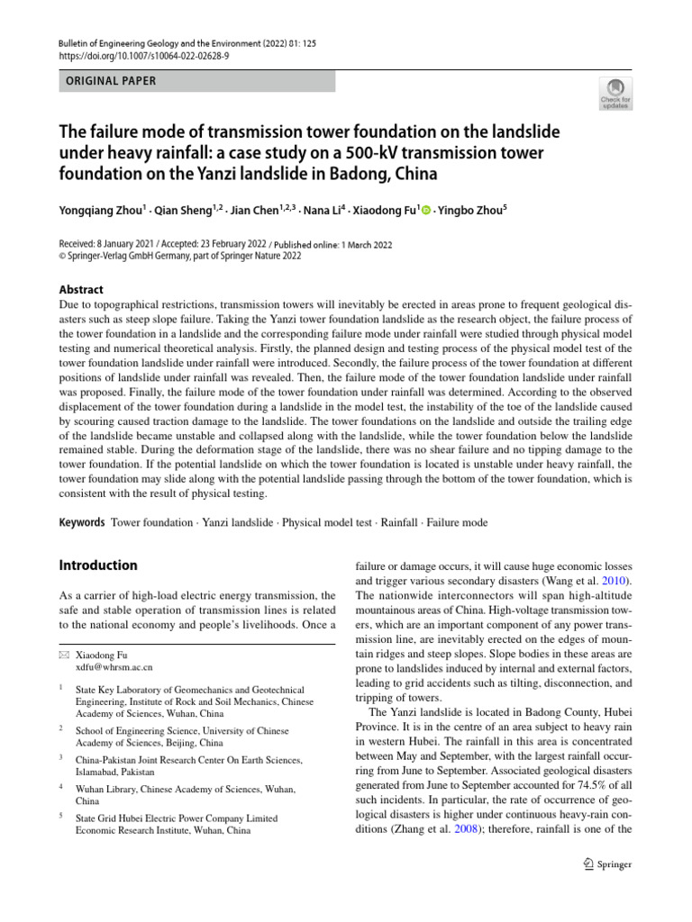 Failure Modes of Earthflow Foundations | PDF | Landslide | Erosion