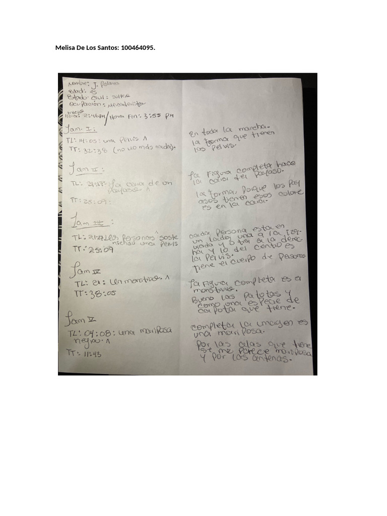 Primera Aplicación Test Rorschach Pdf