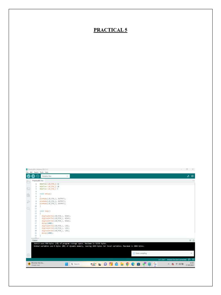 Arduino LED Control Code Example | PDF