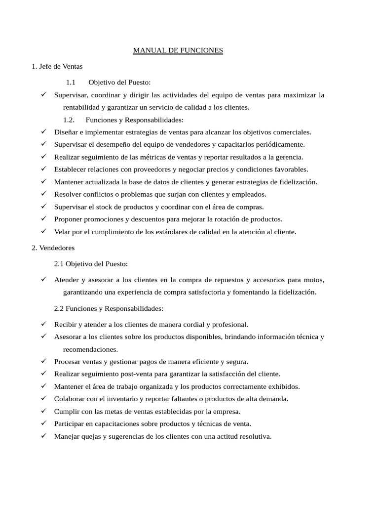 Manual de Funciones de Servicio al Cliente | PDF | Servicio al Cliente ...