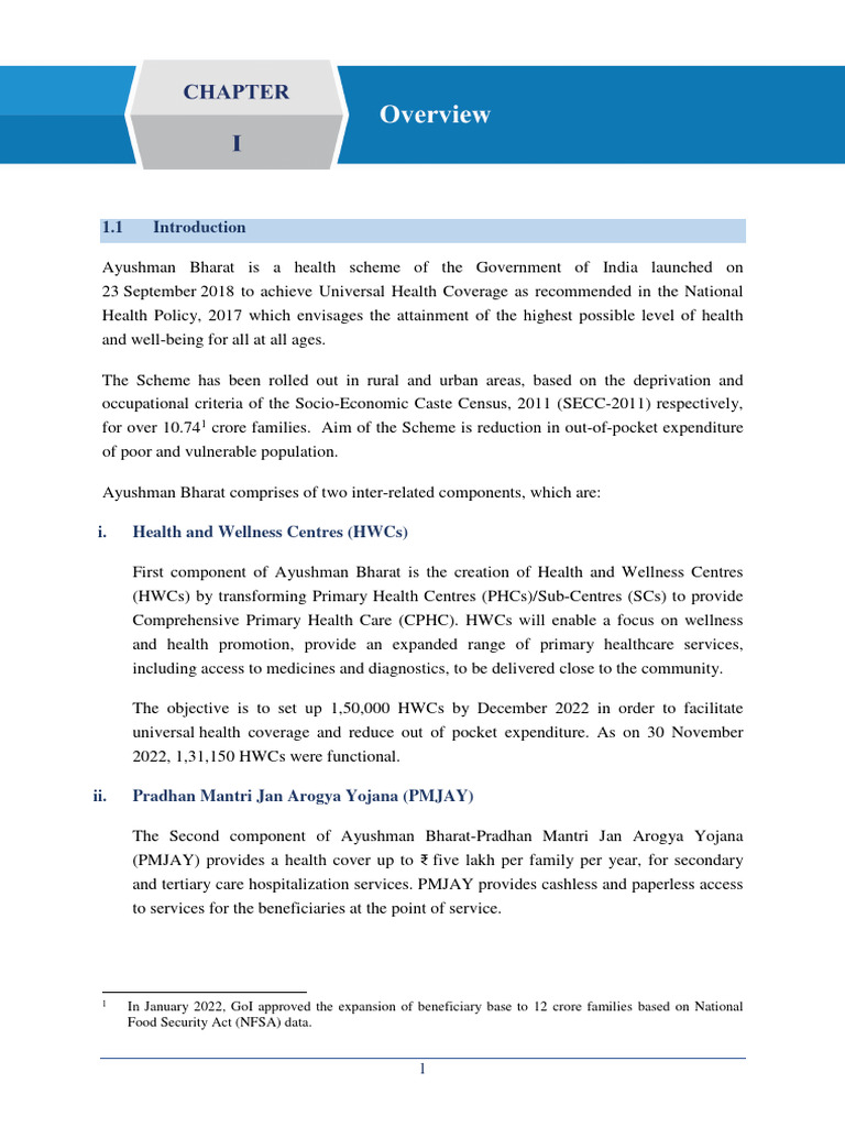 Ayushman Bharat PMJAY Overview 2023 | PDF | Health Care | Social Programs