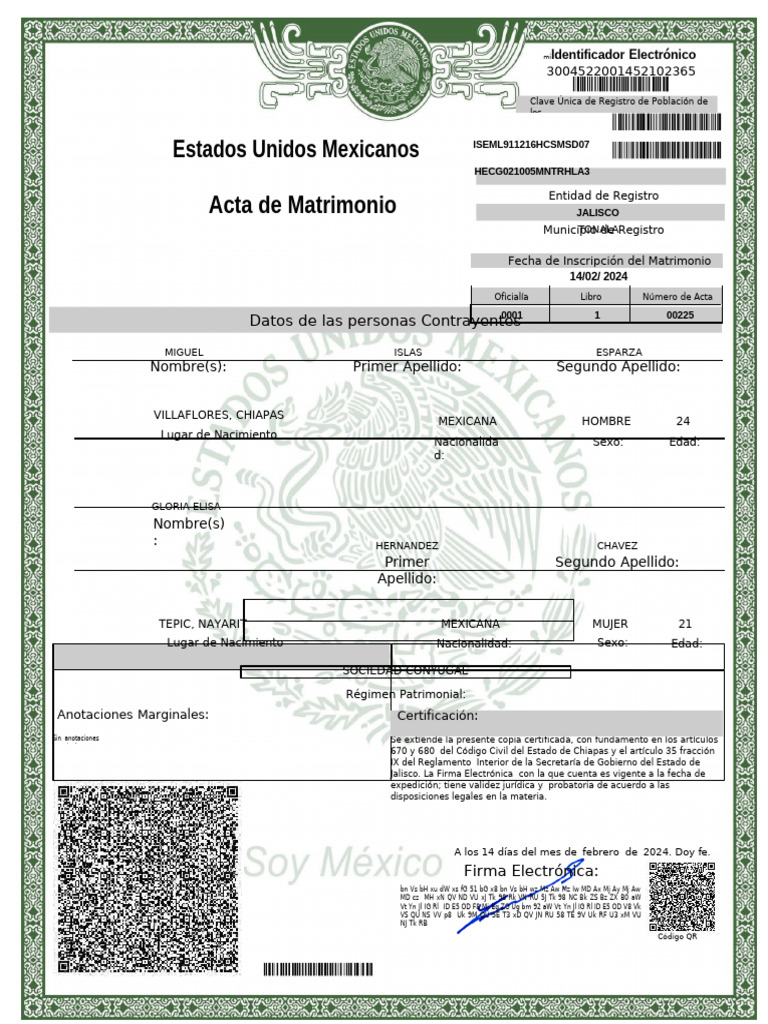 Acta de Matrimonio Editable en PDF | PDF | Privacidad | Control de acceso