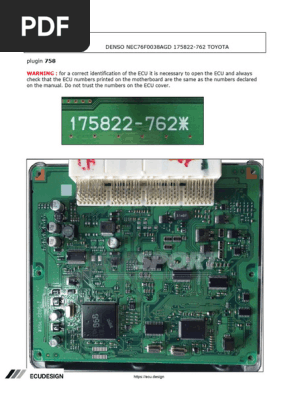 たくみさん専用 Denso ECU Pinout for Toyota 175822-762 | PDF | Electrical