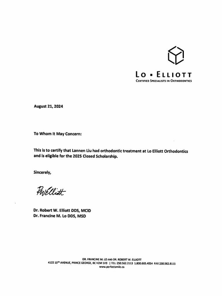 Lo Elliot Scholarship | PDF