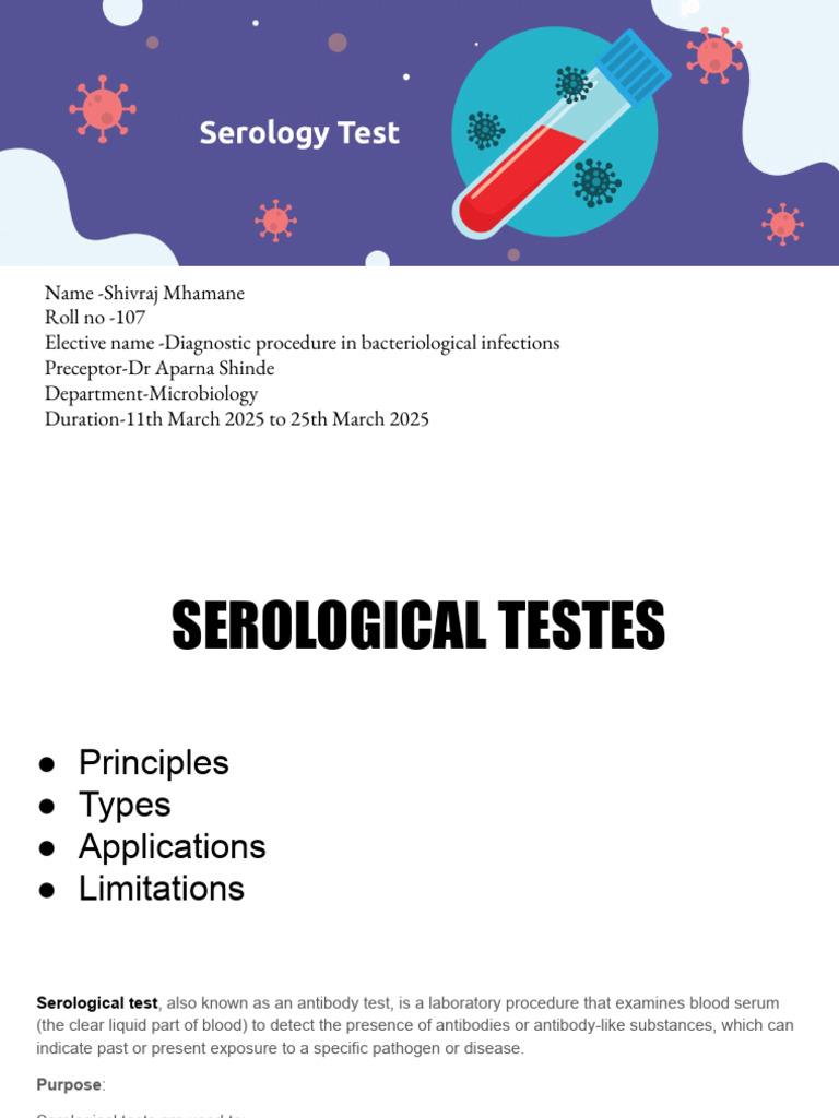 Overview of Serological Tests in Microbiology | PDF | Serology | Antibody