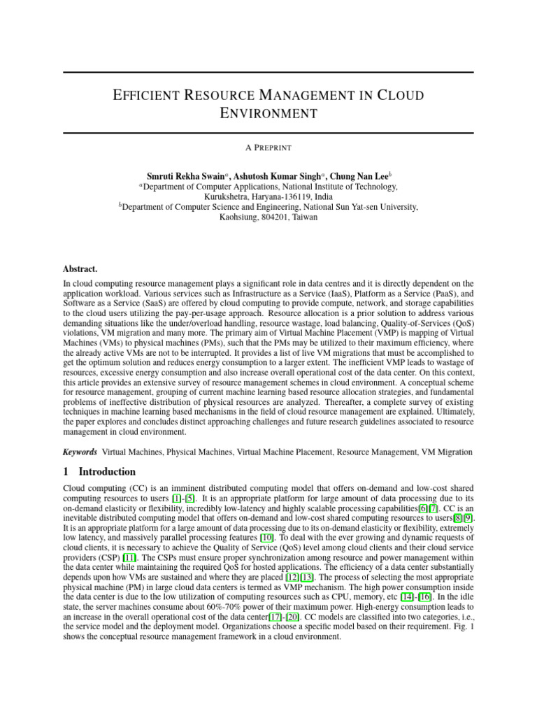 Cloud Resource Management Strategies | PDF | Virtual Machine | Cloud ...