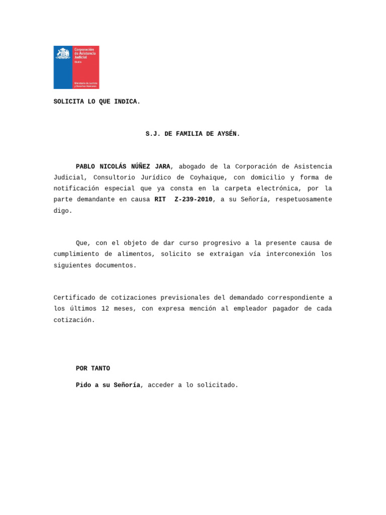 Solicita Lo Que Indica Z-239-2010 | PDF