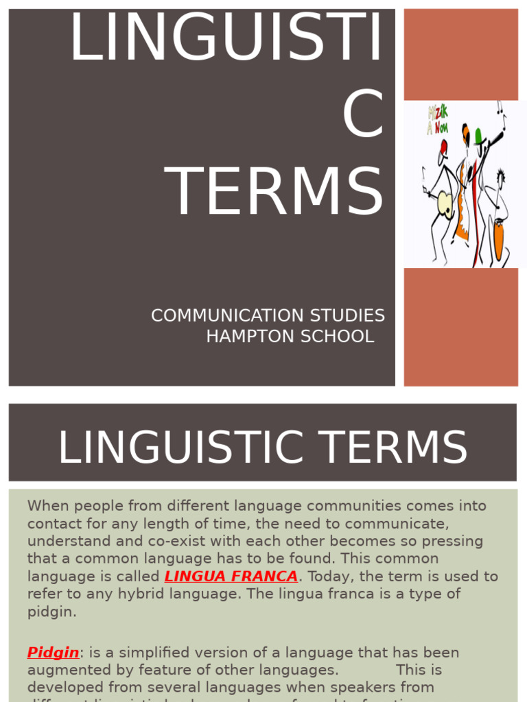 Linguistic Terms | PDF | Dialect | Dialectology