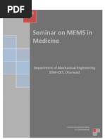 Download Seminar on MEMS in Medecine by Chetan SN8477000 doc pdf