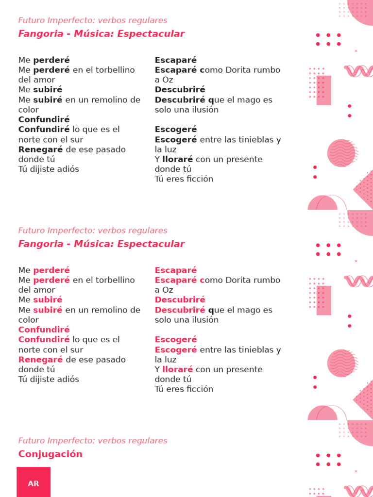 Cópia de EL1 - Slides-M3 | PDF | Verbo | Conjugación gramatical