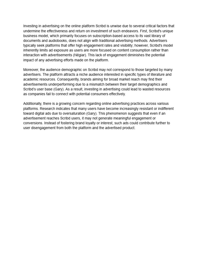 Why Advertising on Scribd Fails | PDF