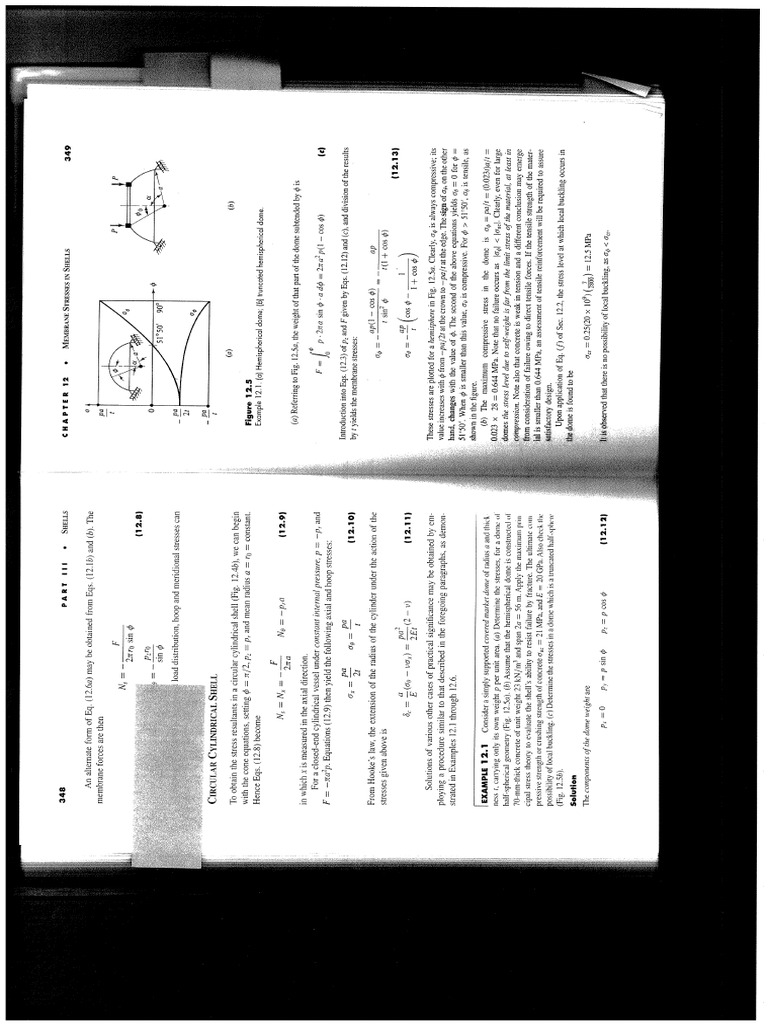 Stresses in Cylindrical Shells Analysis | PDF | Deformation ...