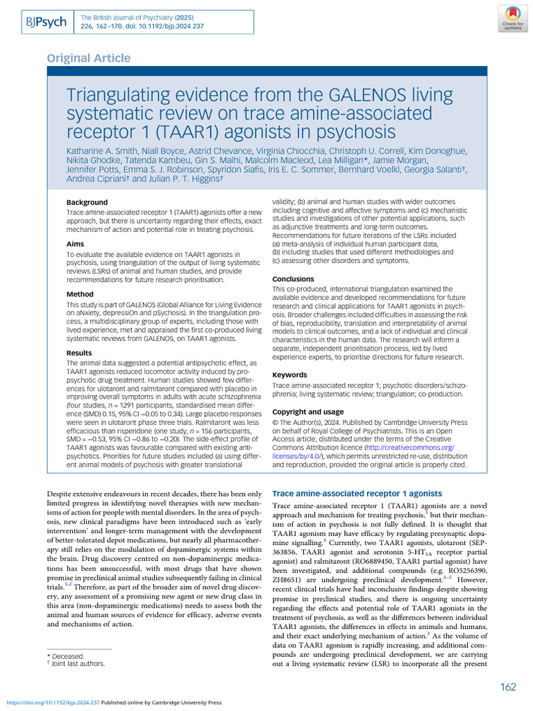 Triangulating Evidence From The Galenos Living Systematic Review On ...