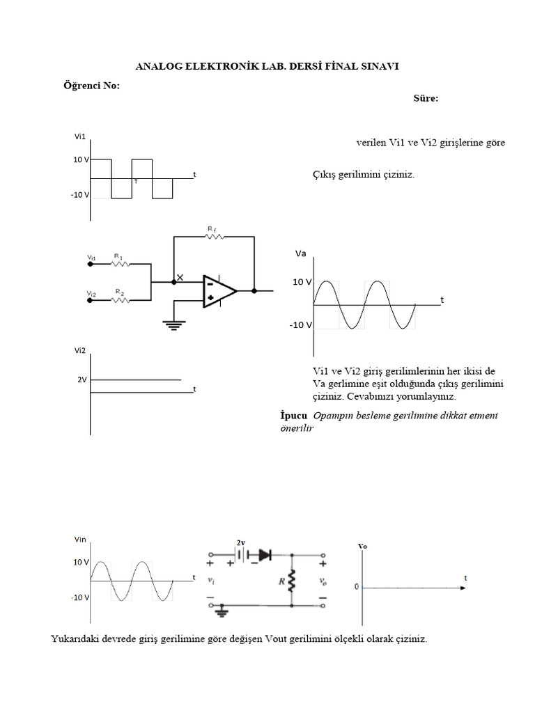 Analog Lab Fi̇nal | PDF