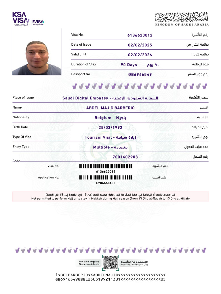 Saudi Arabia Visa Details 2025 | PDF | Travel Visa | Immigration