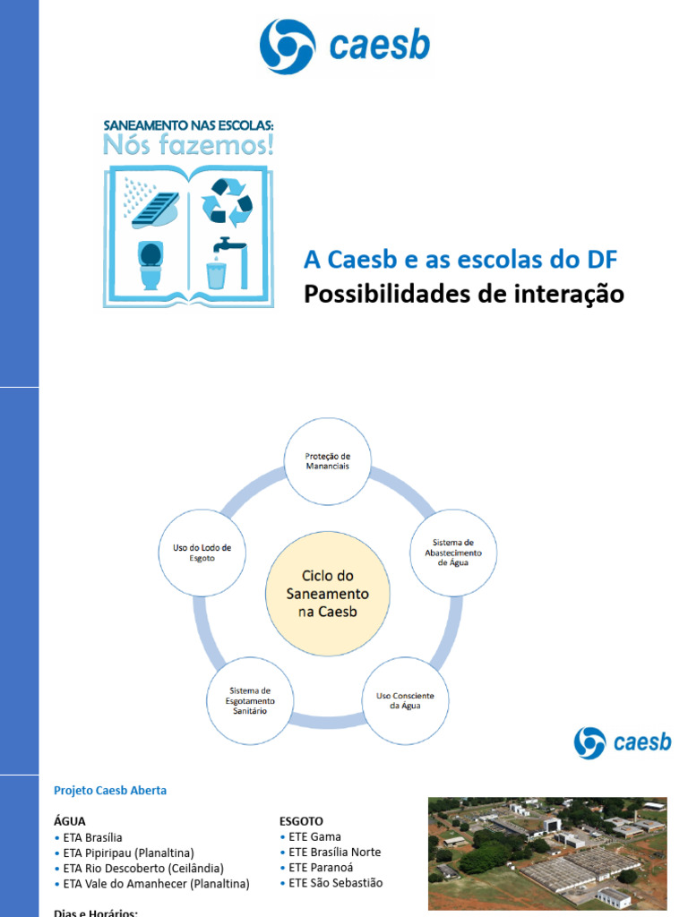 Interação da Caesb com Escolas do DF | PDF