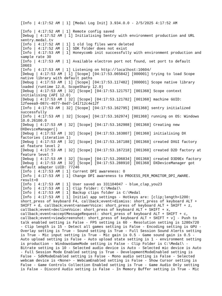 Medal App Initialization Log | PDF | Computing | Computer Engineering