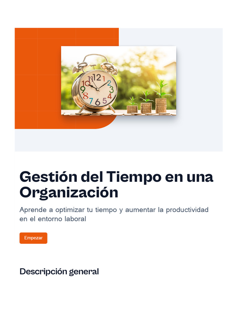 Gestion Del Tiempo en Una Organizacion | PDF | Gestión del tiempo ...