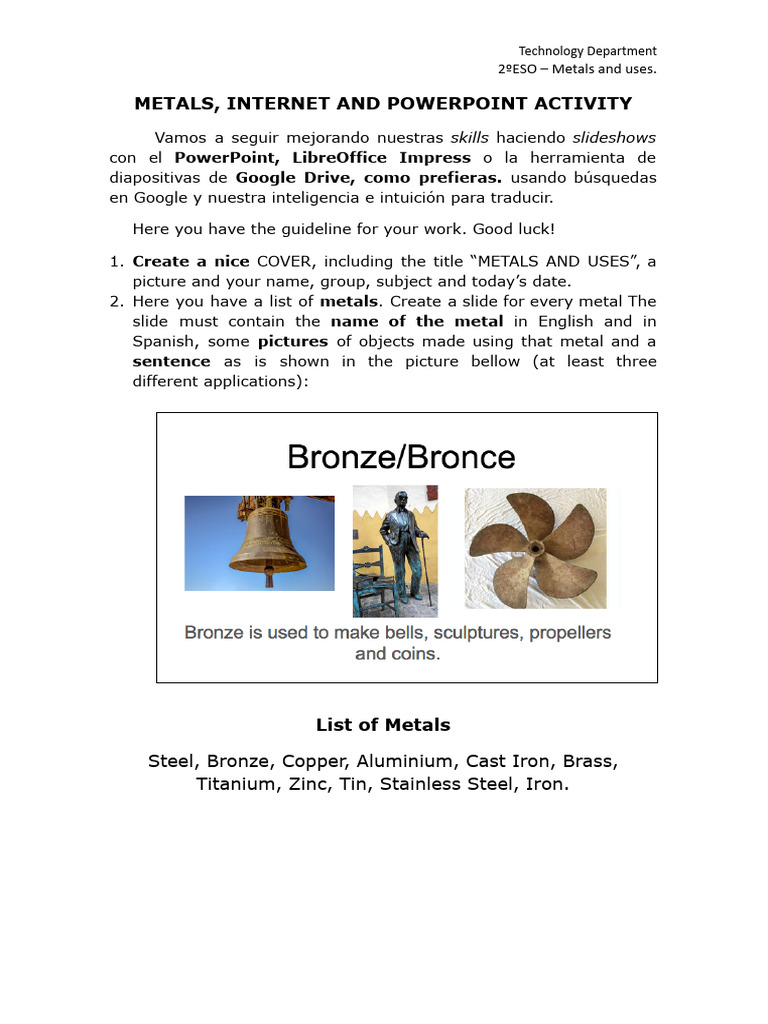 Metals Presentation | PDF