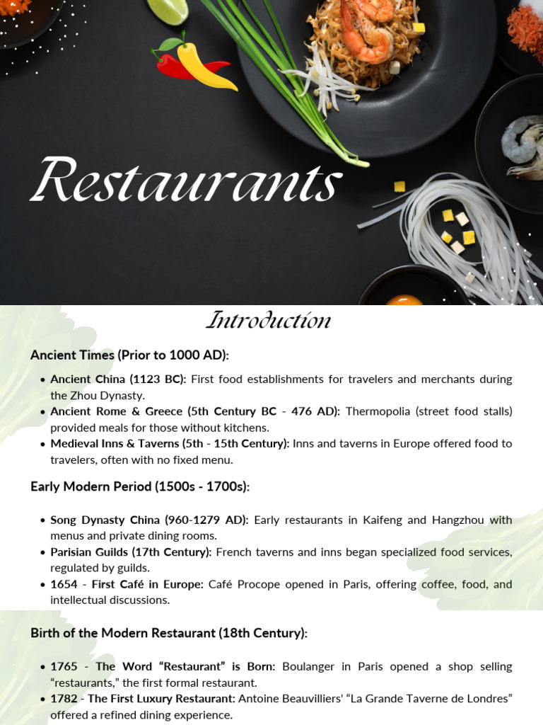 White Colorful Illustrative Restaurant Presentation | PDF | Restaurants ...