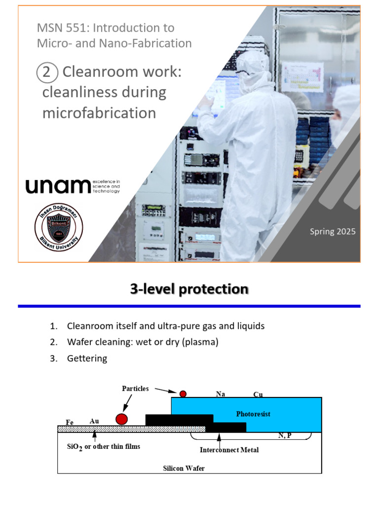 LECTURE 2 MSN 551 Cleanroom Work-Cleanliness | PDF | Redox | Silicon ...