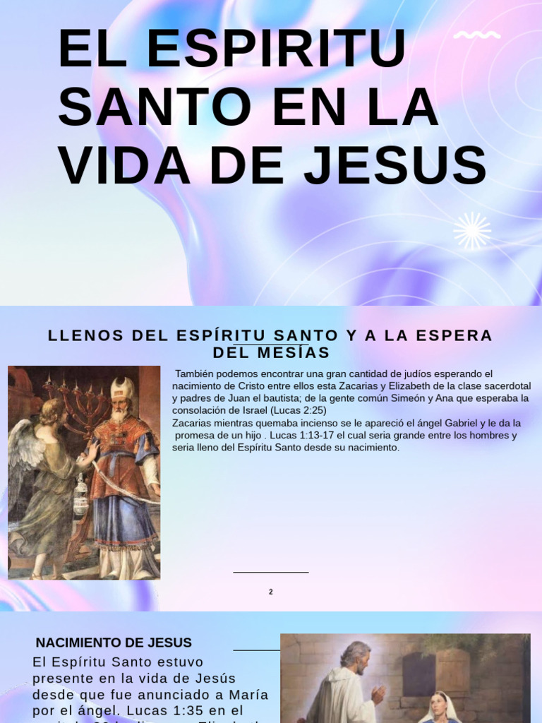 El Espíritu Santo en Jesús: Presencia y Poder | PDF | Jesús | Judios de ...