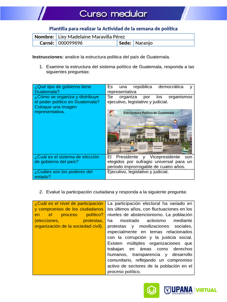 Organización del Poder Político en Guatemala | PDF | Corrupción ...