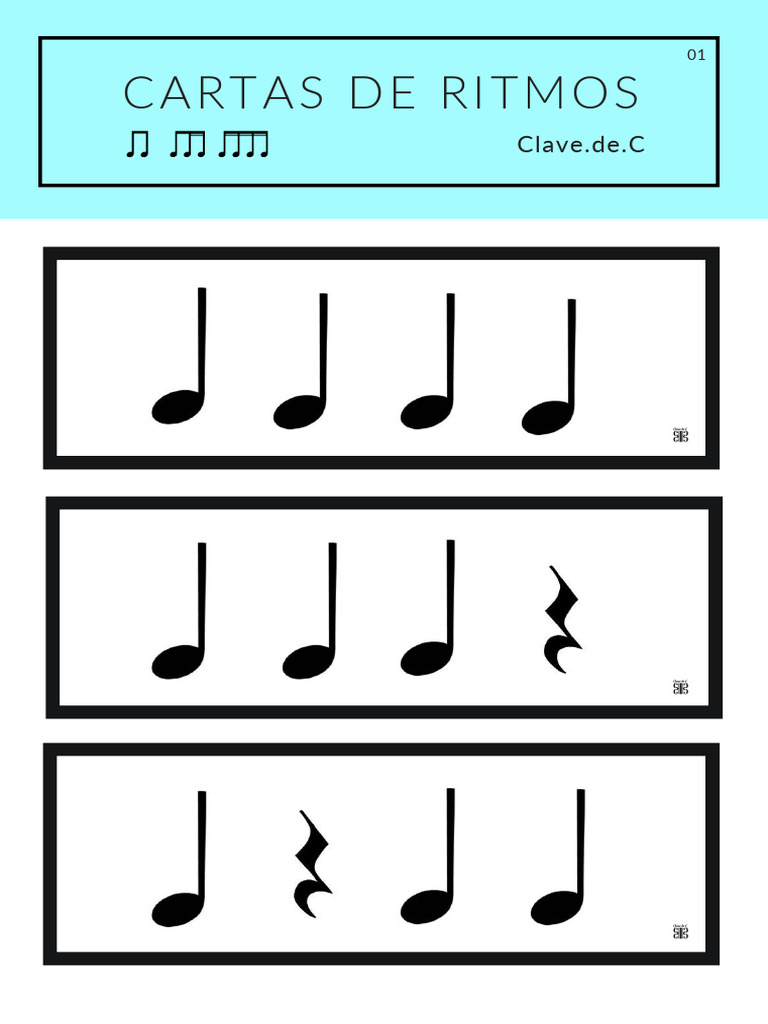 Cartas de Ritmos en Clave de C | PDF