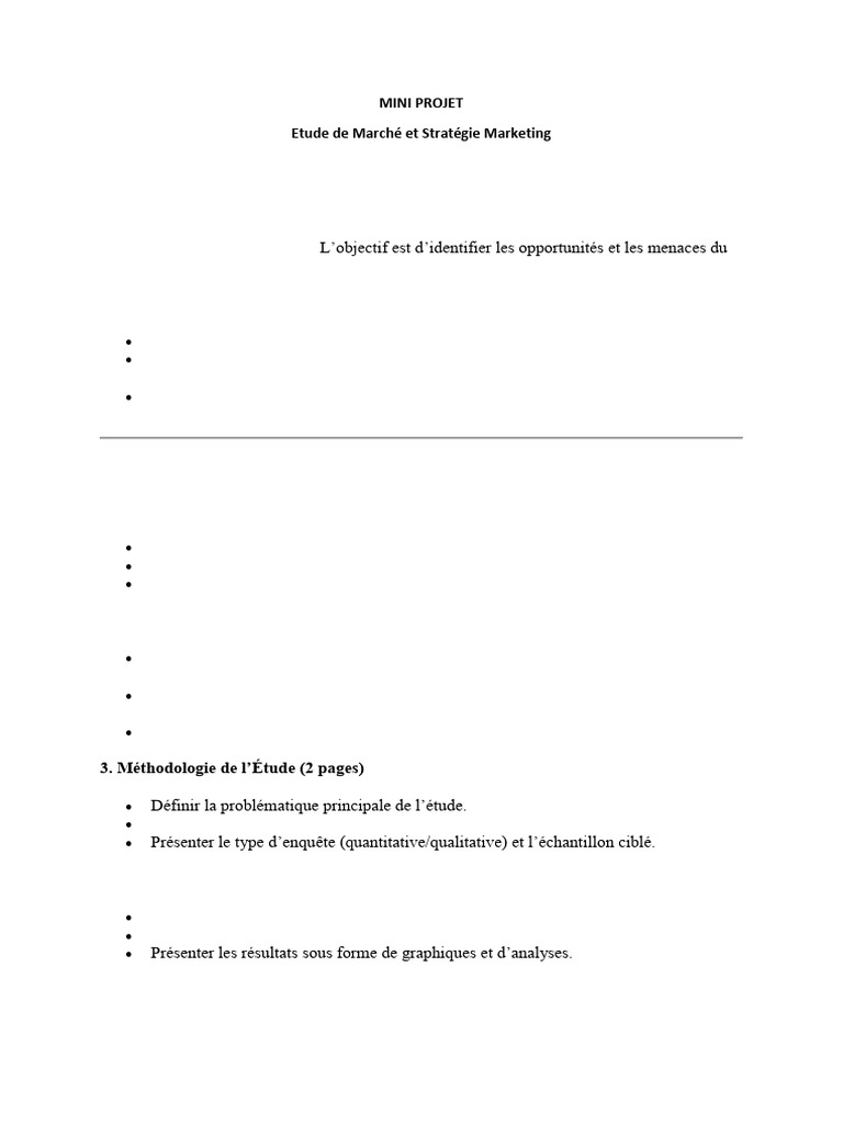 Mini SWOT pour Étude de Marché | PDF | Analyse SWOT | Économie