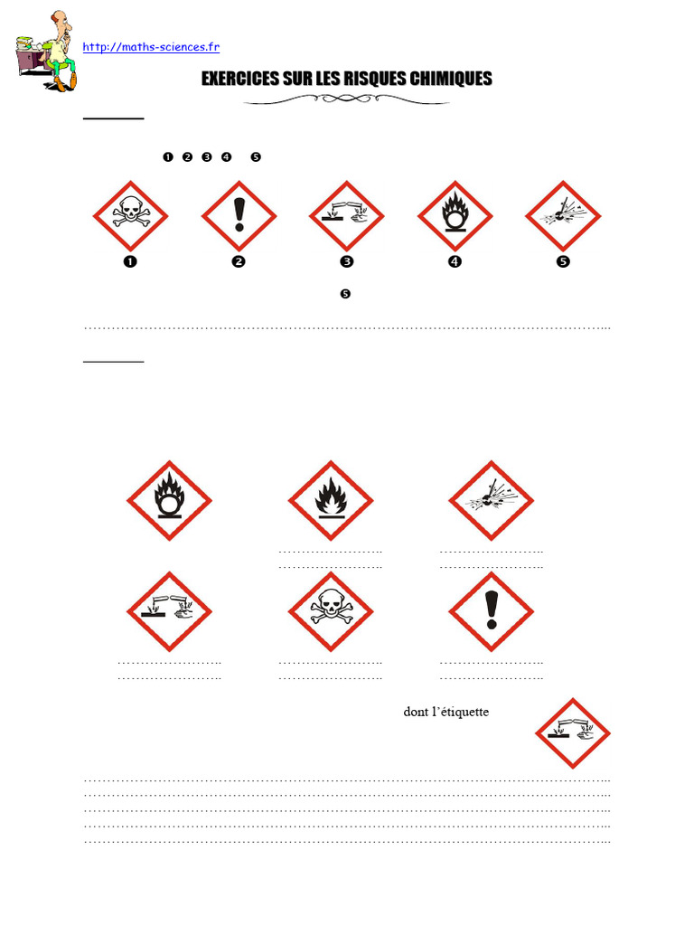 Exercices sur les risques chimiques | PDF | Hydroxyde de sodium ...