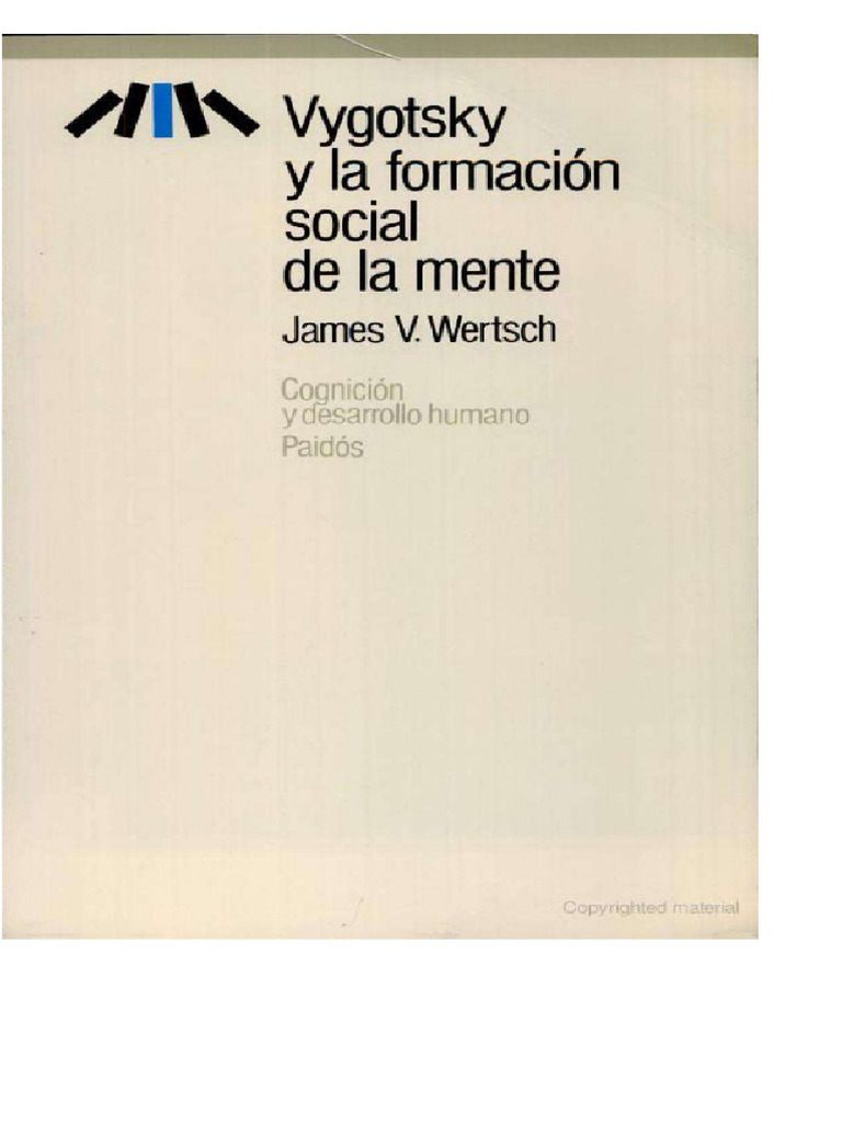 VYGOTSKY Y LA FORMACION SOCIAL DE LA MENTE Cognicion Wertsch | PDF
