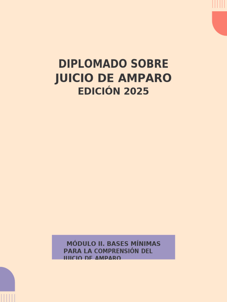 Diplomado en Juicio de Amparo 2025 | PDF | Caso de ley | Justicia